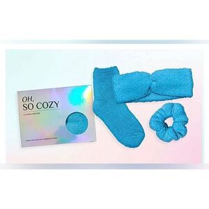 Oh So Cozy BUNDLE of TWO SPA Gift Sets Socks Hair Accessories
